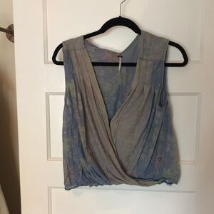 Elegant Blue Sleeveless Top